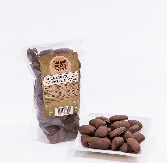 MILK CHOCOLATE COVERED PECANS